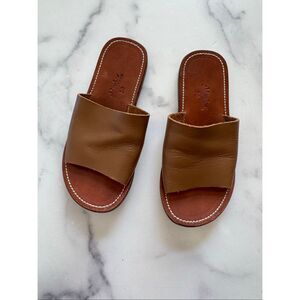 Adelisa & Co 12 slip on girls open toe leather imported sandals